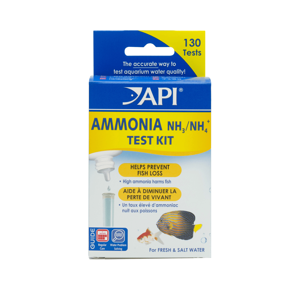 Test de amoníaco líquido API Ammonia Test Kit para acuario con dos frascos de reactivo y carta de colores