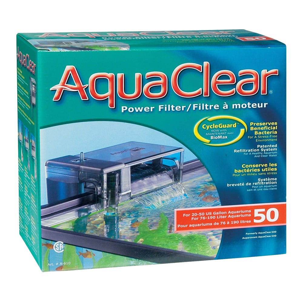 Filtro de mochila AquaClear 50 para acuarios de hasta 190 litros
