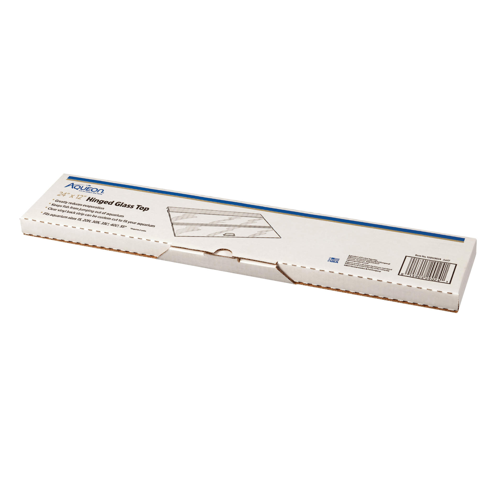 Tapa de acuario con bisagra de cristal templado Aqueon Versa-Top