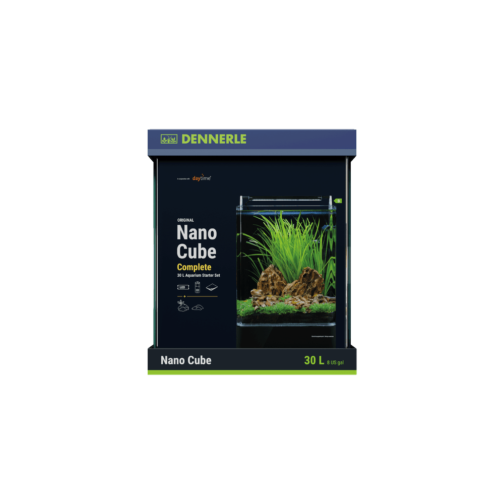 Acuario de aquascaping Dennerle Nano Cube Complete de 30 litros con cristal frontal redondeado