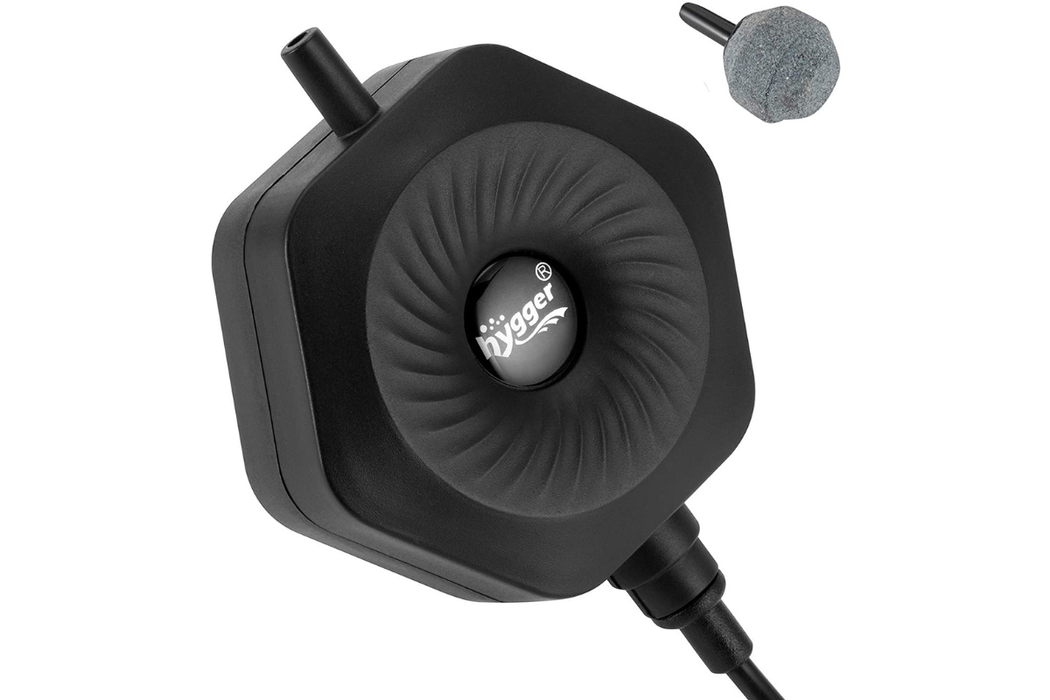 Bomba de aire mini hexagonal Hygger para acuario con difusor y kit de tubo