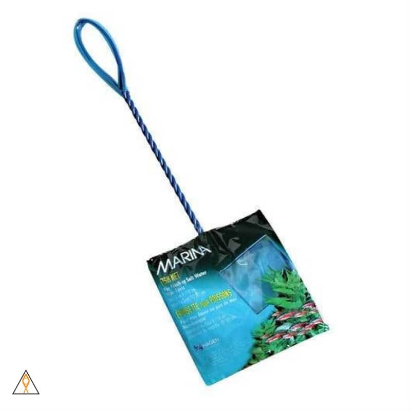 Salabre de acuario de nailon fino Marina con mango recubierto de plástico