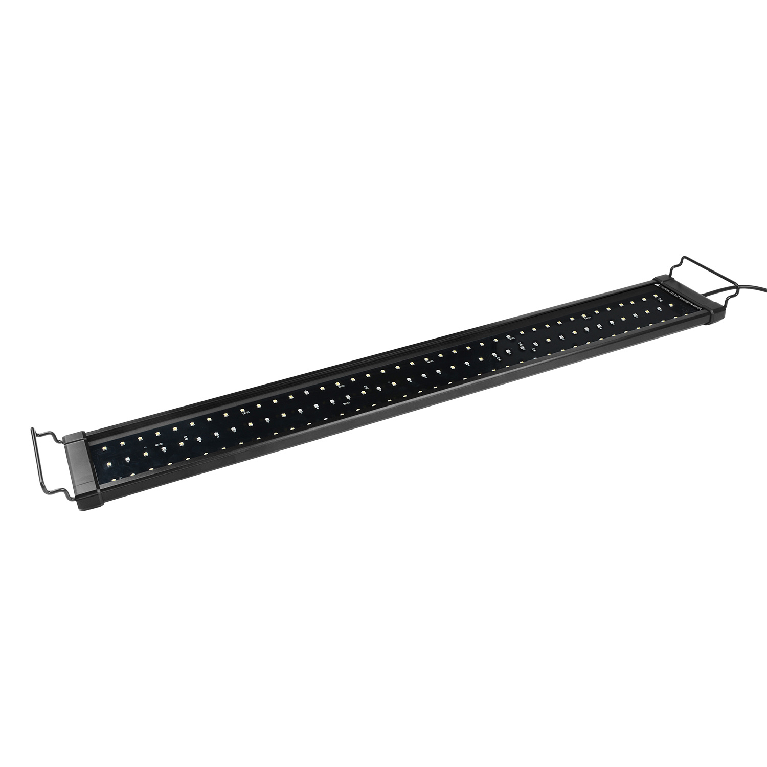 Pantalla LED NICREW ClassicLED Plus de luz de día y luz lunar sobre un acuario plantado