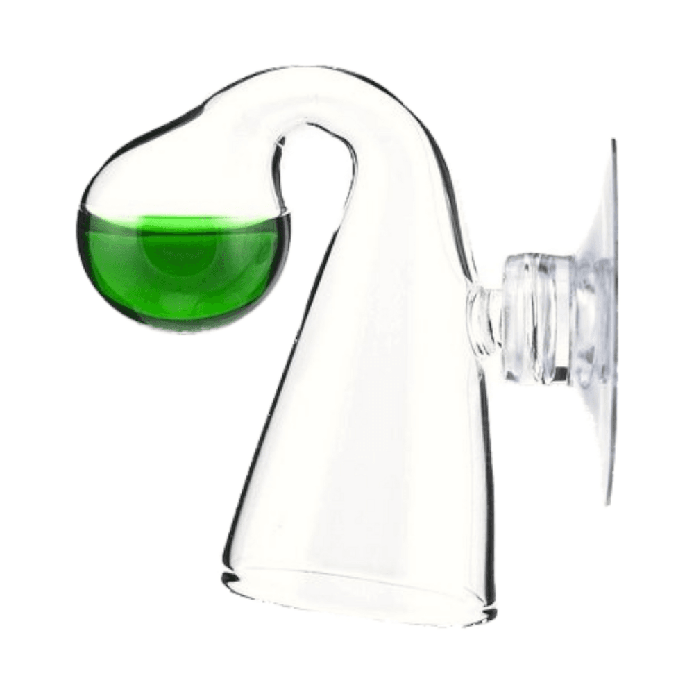 Drop checker de CO2 de cristal NilocG con solución indicadora y ventosa para acuarios