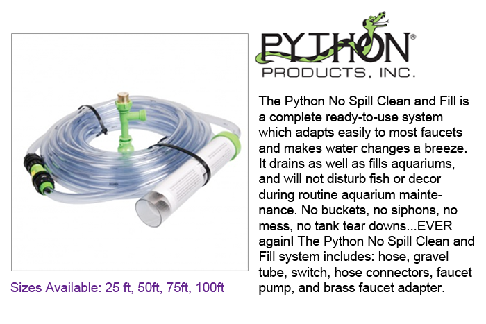 Sistema de cambio de agua Python No Spill Clean and Fill de 7,6 m con adaptador de grifo y tubo aspirador de grava
