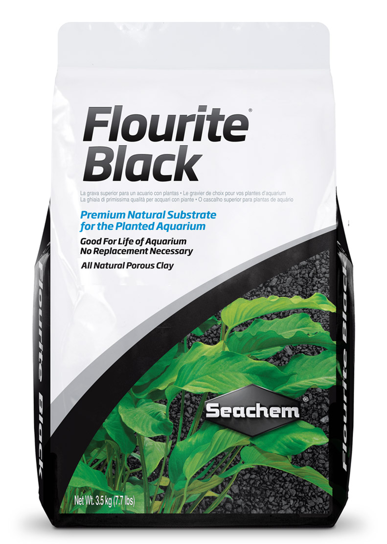 Sustrato de grava de arcilla porosa Seachem Flourite Black para acuarios plantados