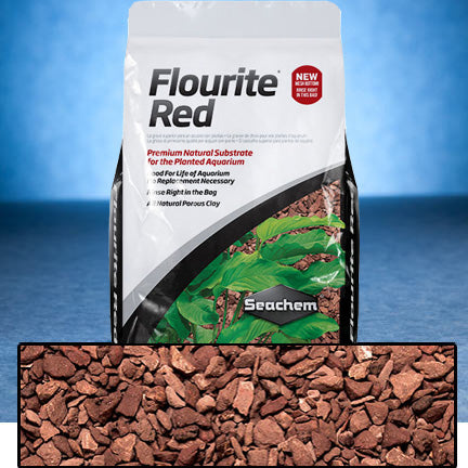 Sustrato de grava de arcilla porosa Seachem Flourite Red para acuarios plantados